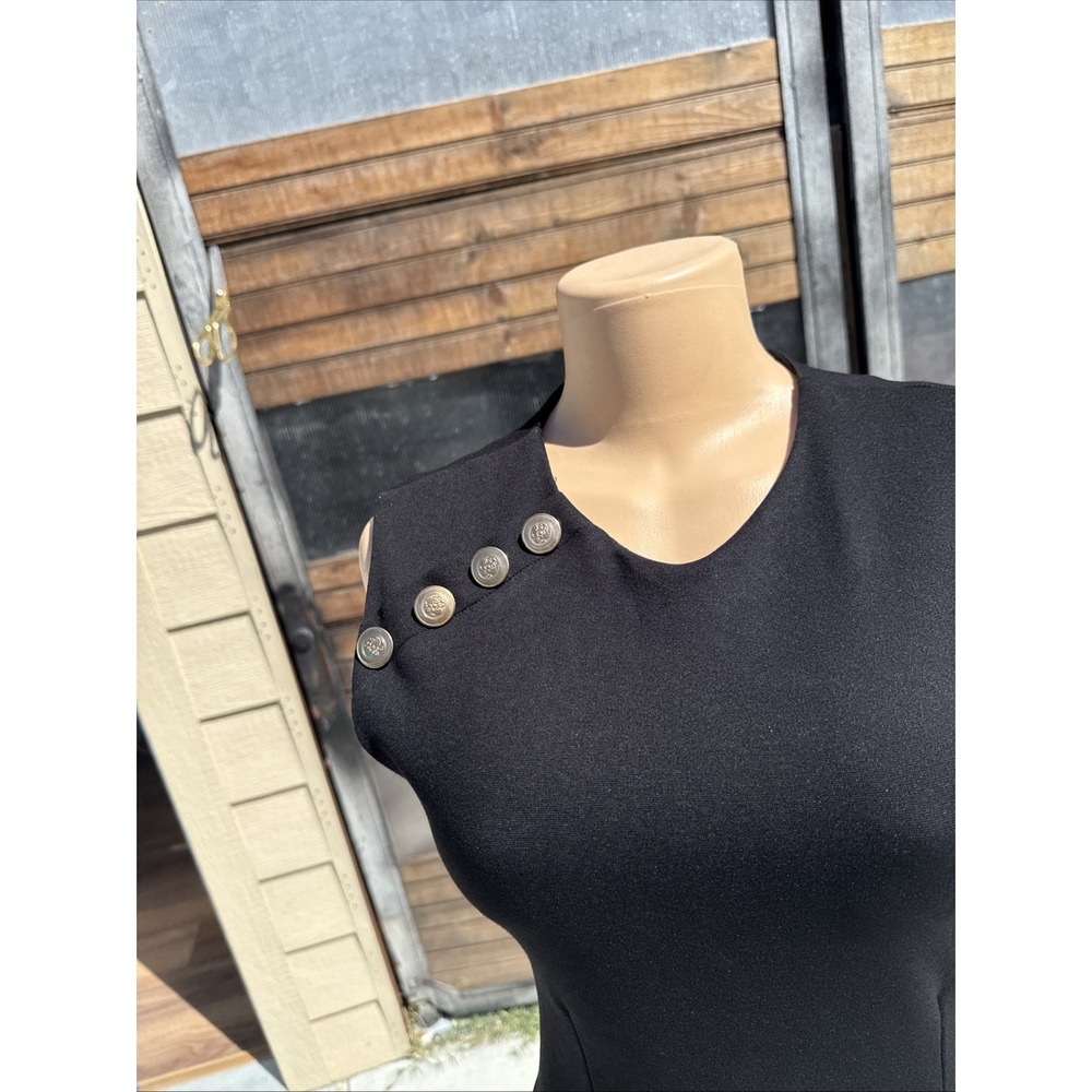 Zara MIDI DRESS WITH  Gold  BUTTONS  Sizes M - Picture 2 of 13